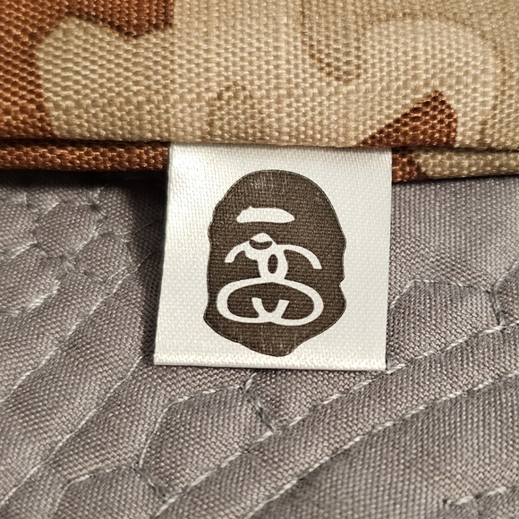 BAPE x STUSSY Tote Bag Desert Camo Nylon Zip backpack - Picture 3 of 7